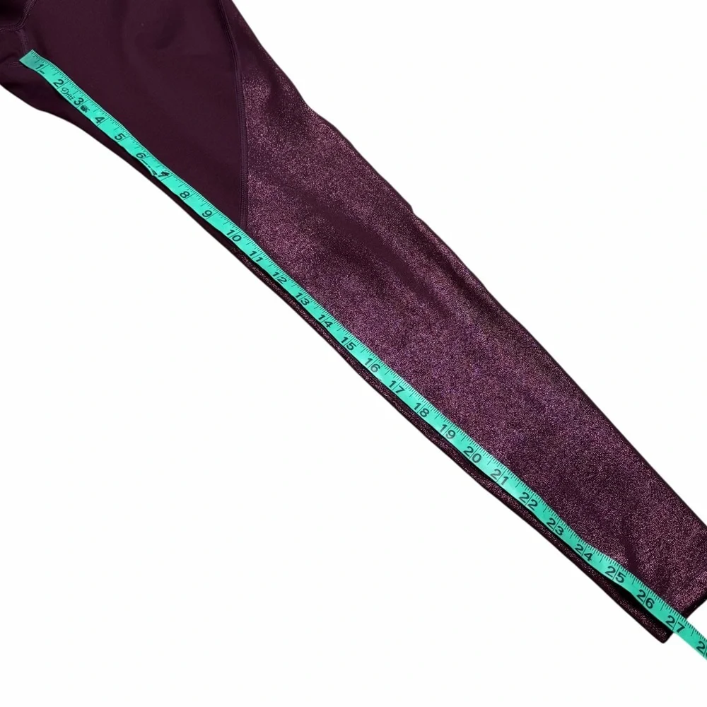 10/$25🦋 Old Navy Active Go Dry Maroon & Gold High Rise Compression Leggings - XS